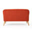 Deux chaises confortables en tissu avec boutons et bouleau brun, l 29,38 po x P 48,64 po x H 31,65 po, option de siège orange intrigant en orange, présentant des rouleaux d'accoudoirs subtils, revêtement, couleur des pieds, assemblage simple pour