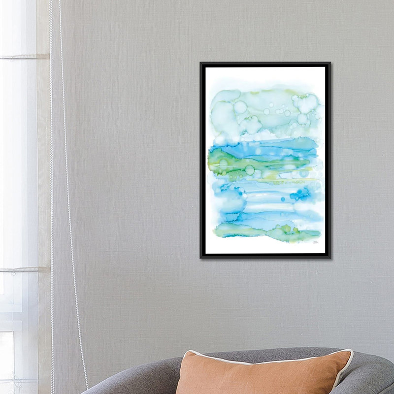 «Drifting by I», reproduction sur toile, H 26 po x l 18 po x P 1,5 po, Toile encadrée noire, Pas de tapis
