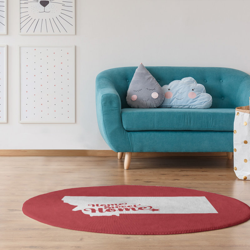 Chenille Indoor Rug, Round 5'