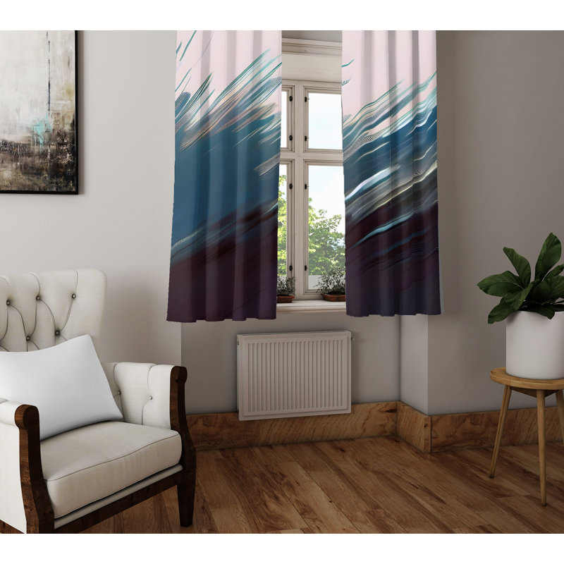 Paire de rideaux semi-transparents en polyester Darikson, L 20 po x L 52 po