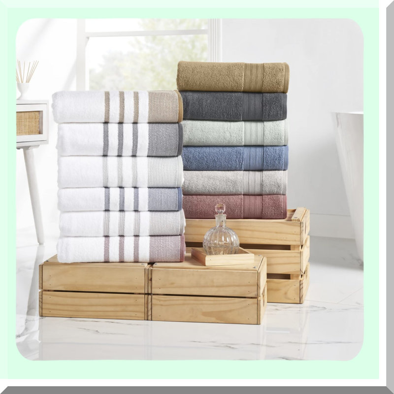 UltraSoft Quick-Dry Towel Set: 6-Piece Collection with Bath, Hand, and Washcloths in Contrast Coal