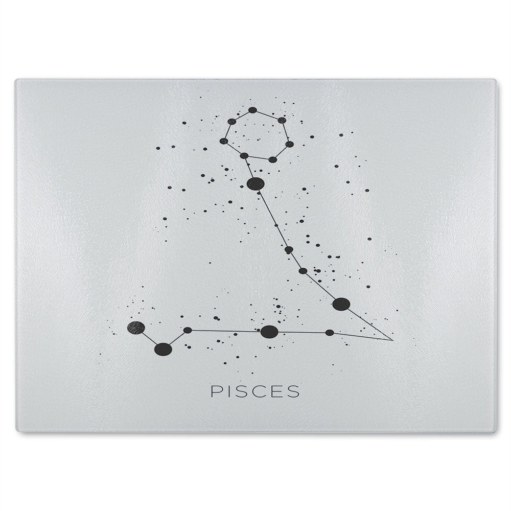 Star Constellation Zodiac Pisces Dining Glass Chopping Board