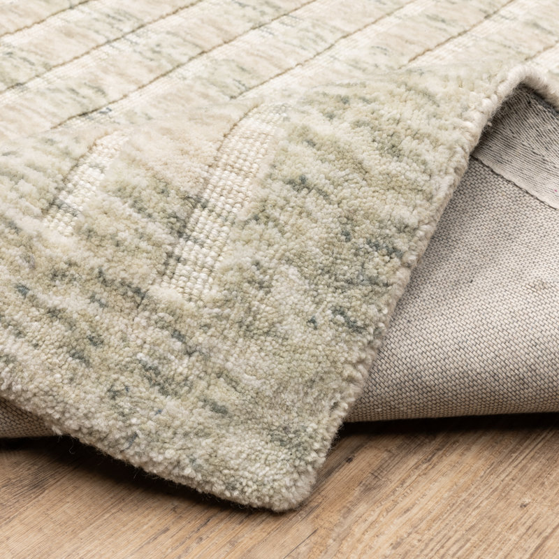 Tapis beige / sauge Bellatrix, Rectangle 7 pi 12 po x 10 pi