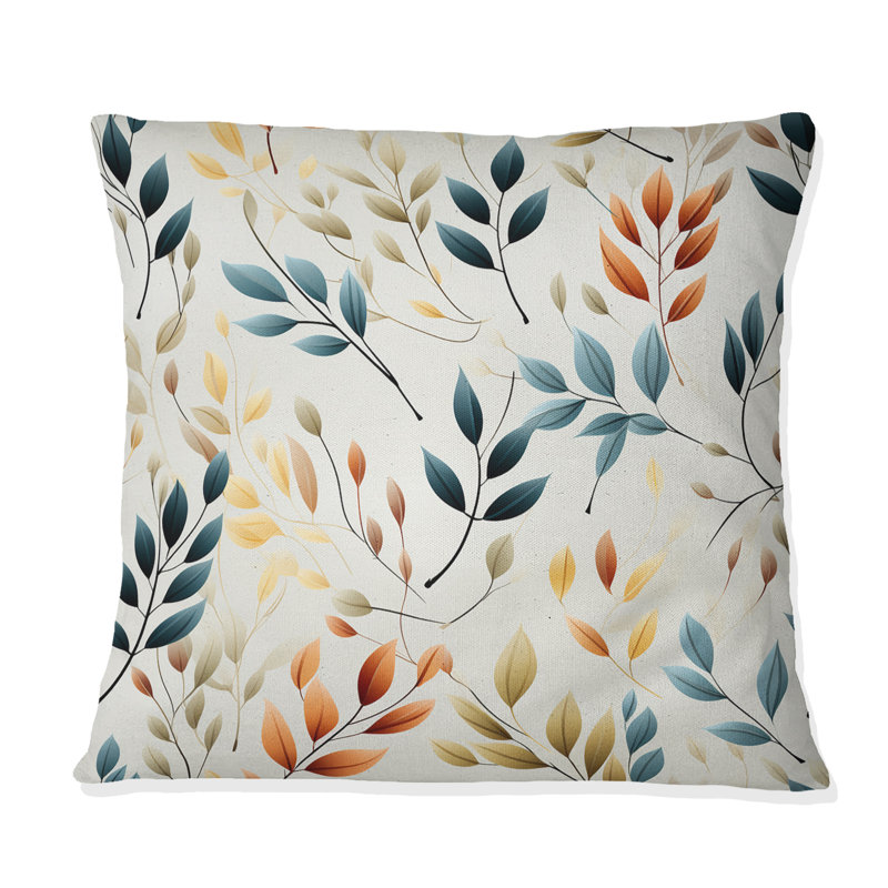 Coussin Minimalist Leaves II - Plants, H 16 po x l 16 po