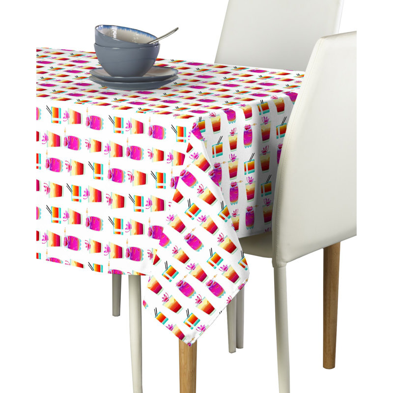 Zackery Geometric Tablecloth, 104" x 60"