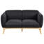 Sofa 2 Seater Tamirra Fabric Black