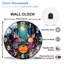 Horloge murale d'Halloween avec art citrouille