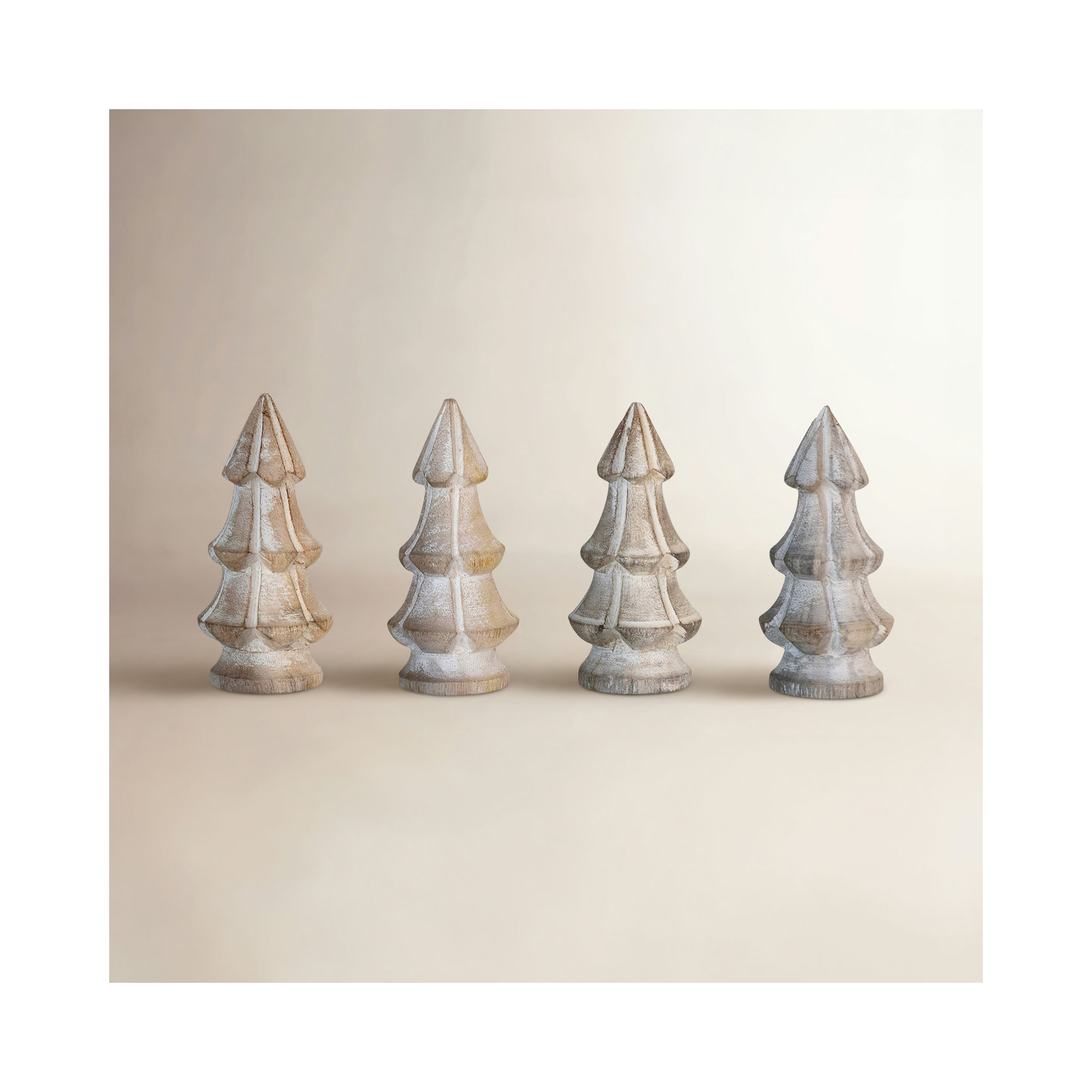 Mango Wood Christmas Trees In Kraft Box