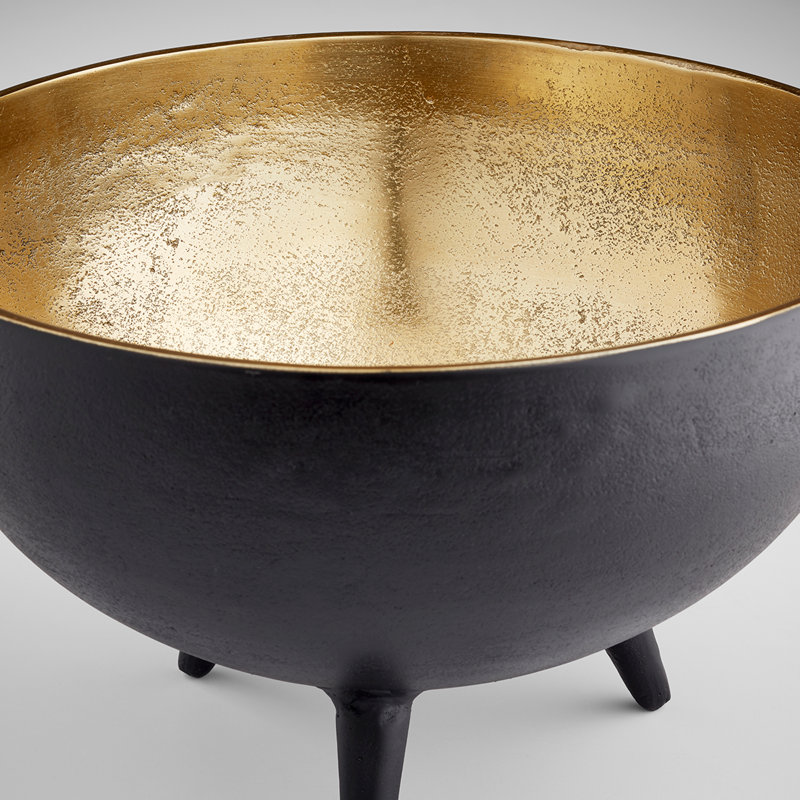 Inca Stainless Steel Decorative Bowl, 7.25" H x 11.5" W x 11.5" D