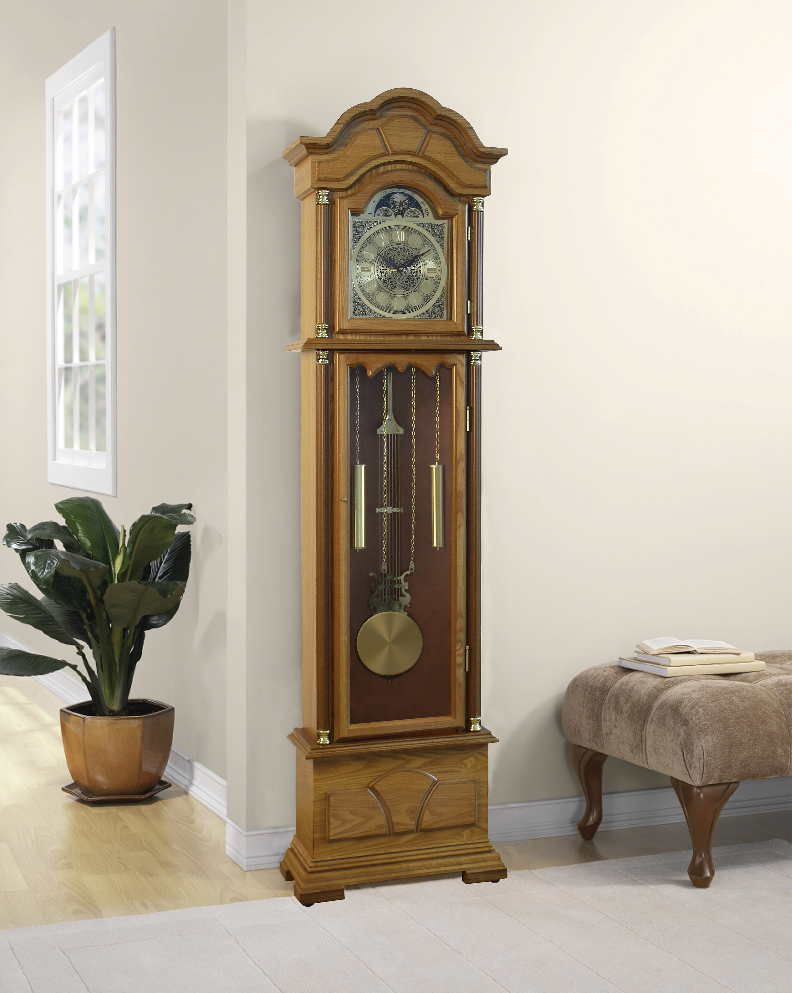 Alcott Hill 71'' Grandfather Clock, Blue, image size:3176x3981