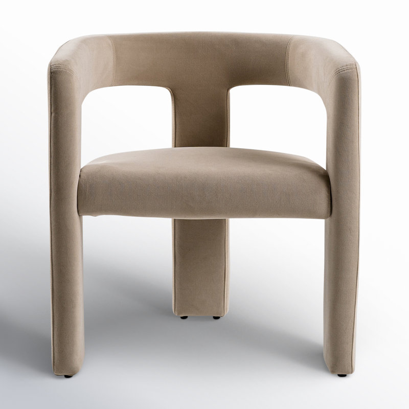 Stevie Velvet Dining Chair, Beige Velvet