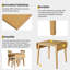 Ensemble de salle à manger extensible 3 pièces avec table à abattants et chaises rembourrées pour petits espaces-130381933-130381937