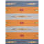 Tapis bleu / orange en coton noué à la main Anatolian-24852229