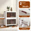 Armoire de rangement pliable à 2 niveaux - Organisateur pliable en plastique PP robuste pour placard, chambre à coucher, garage et dortoir, aucun outil nécessaire, facile à ranger
