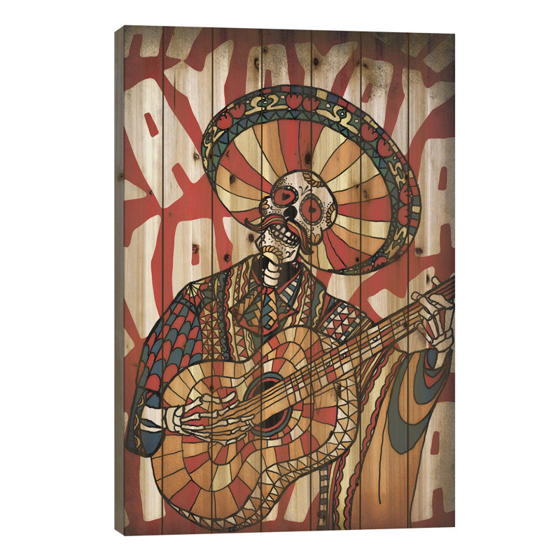 " Mariachi " by Ali Gulec, 26" H x 18" W x 1.5" D, Wood