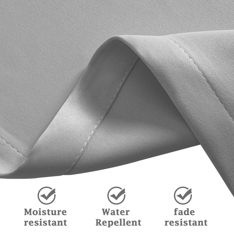 Rideau de terrasse imperméable et isolant, l 52 po x L 94 po, Gris