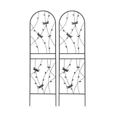 4 Pack Metal Garden Trellis Rustproof Trellis for Climbing Plants Outdoor Flower Support Dragonfly Deco