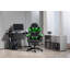 Inbox Zero Adjustable Reclining Ergonomic Faux Leather Swiveling PC & Racing Game Chair-1969139408