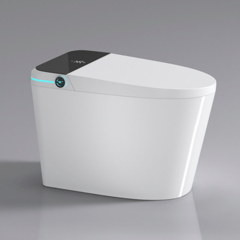 Modern Smart Toilet with Bidet, Auto Open/Close, Foot Sensor, LED Display, Warm Water & Dryer