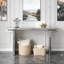 Console à miroir avec verre trempé cannelé