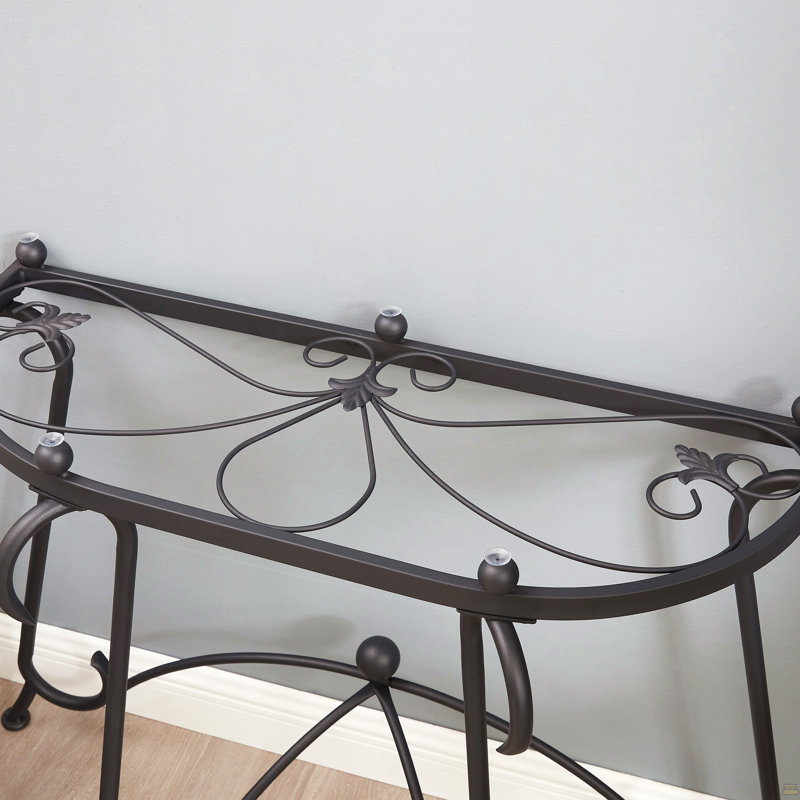Table basse en verre trempé avec console et fabrication robuste