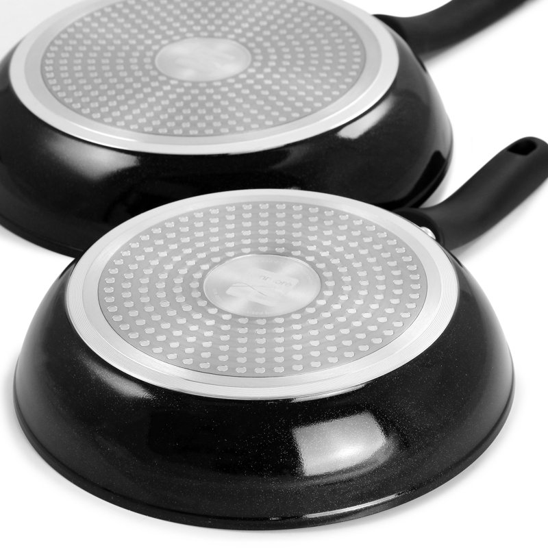 Kenmore 12-Piece Black Aluminum Nonstick Cookware Set