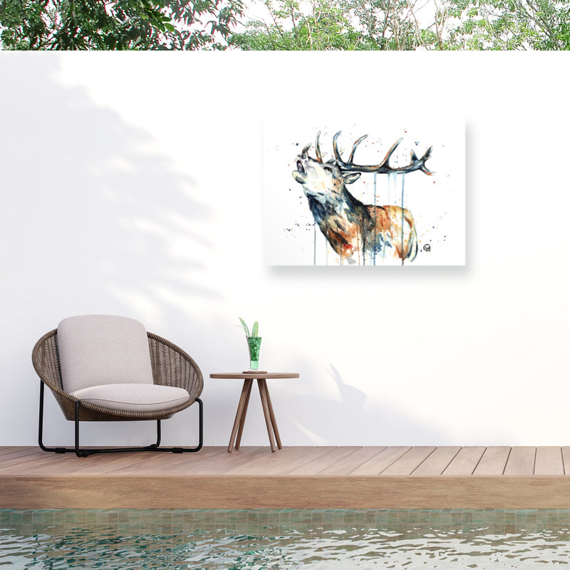 «Lisa Whitehouse Elk Calling Outdoor», toile, H 14 po x l 19 po