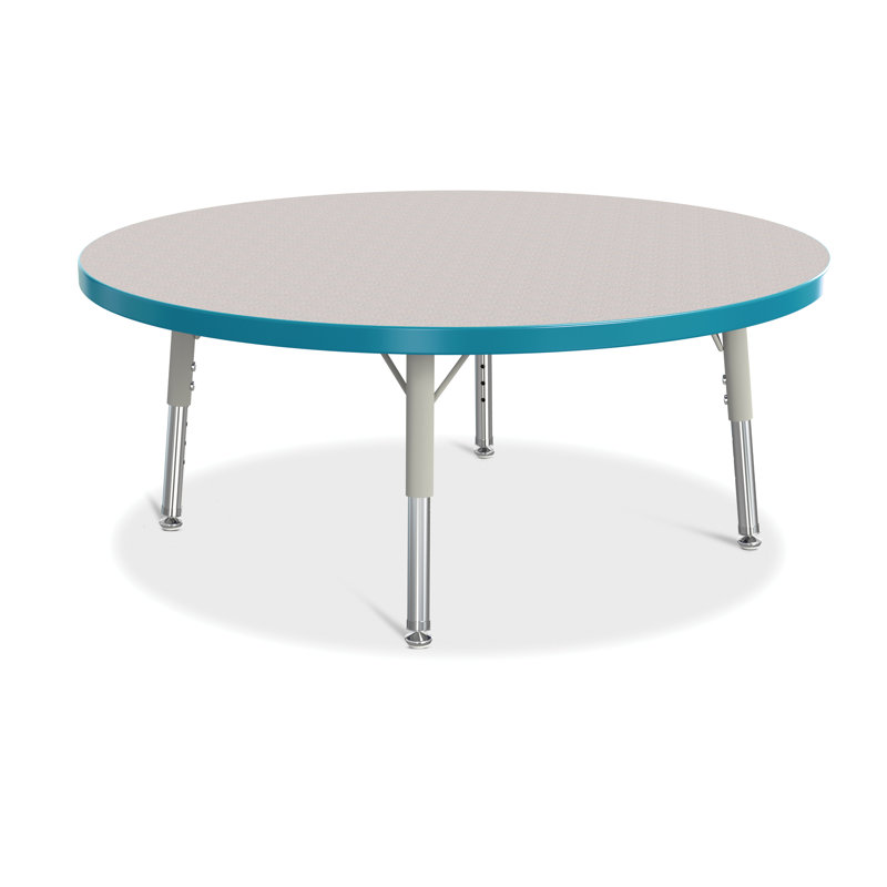 Tables rondes Berries®, Gris avec bleu sarcelle, H 31 po x l 48 po x P 48 po