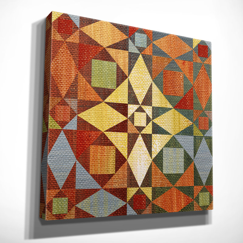 « kaléidoscope quilt ii », reproduction de peinture à l’huile sur toile tendue, H 40 po x l 40 po x P 1,5 po