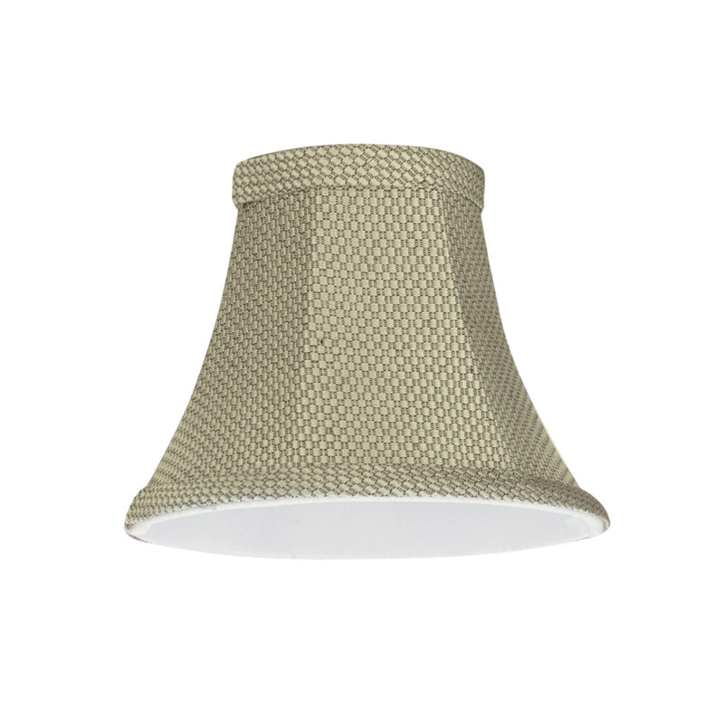Abat-jour en tissu texturé jacquard H 5 po en tissu beige clair