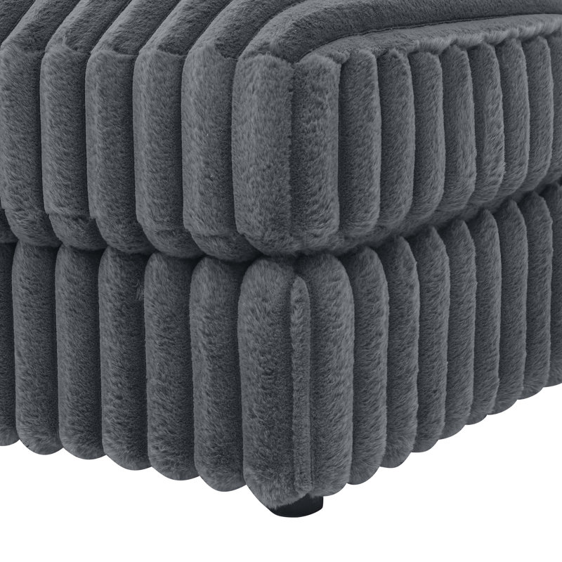Canapé double Corduroy Ridge, Gris