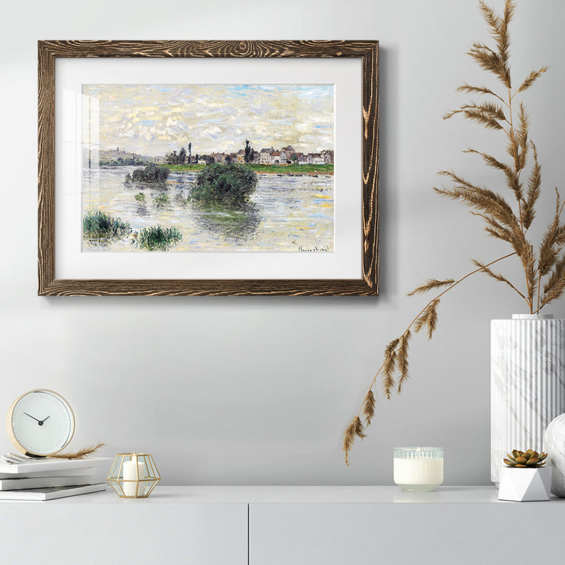 La seine à Lavacourt, 1879, Noyer, H 18 po x l 26 po