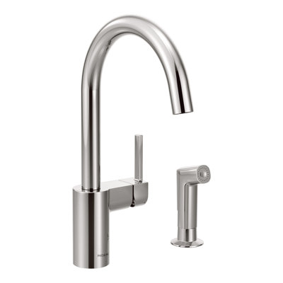 Align Single Handle Kitchen Faucet with Side Spray