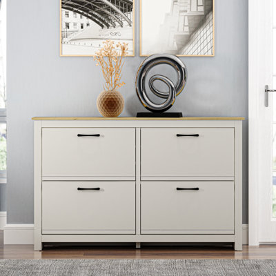 Limestone 24 Pair 4 Door Flip Down Shoe Storage