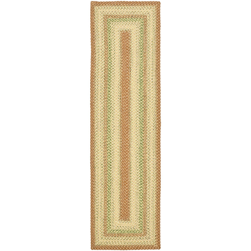 Tapis d'intérieur / extérieur géométrique tissé à la main Georgina, Tapis de couloir 2 pi 3 po x 14 pi