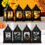 Mini lanterne rétro d'Halloween à DEL avec motif d'étoiles - veilleuse électronique pour décoration festive