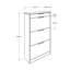 Armoire à chaussures moderne avec option de fixation murale, panneau de particules enduit de mélamine à 100%, 29,5 po x 50,4 po x 11,4 po | 1 tiroir + plusieurs tablettes, diamant élégant et finition blanche | Solution de rangement durable et élégante pour le vestibule-1077885043