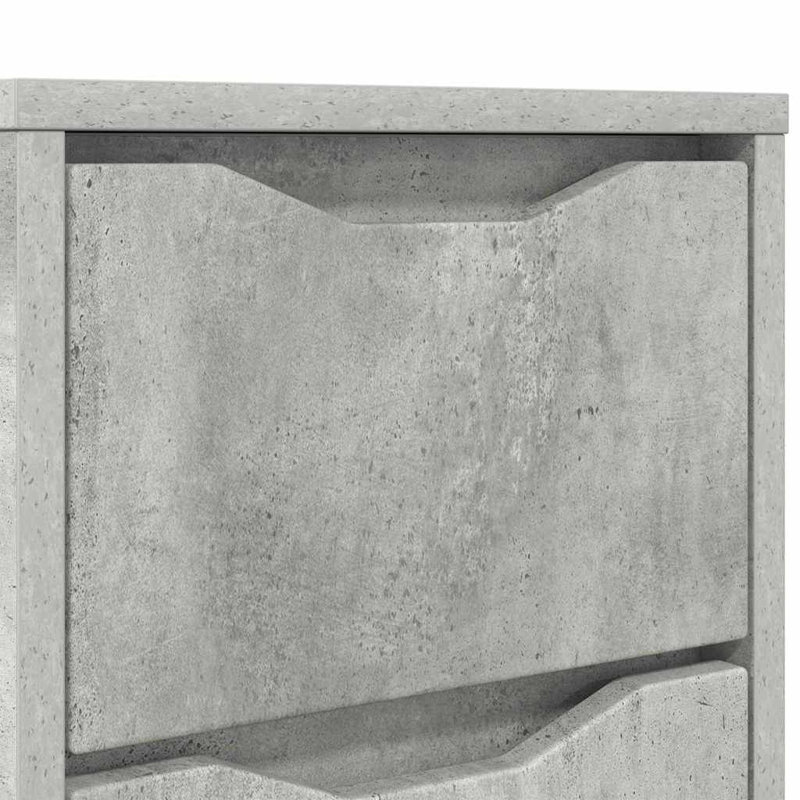 30.5cm W Manufactured Wood Bedside Table, Concrete Grey