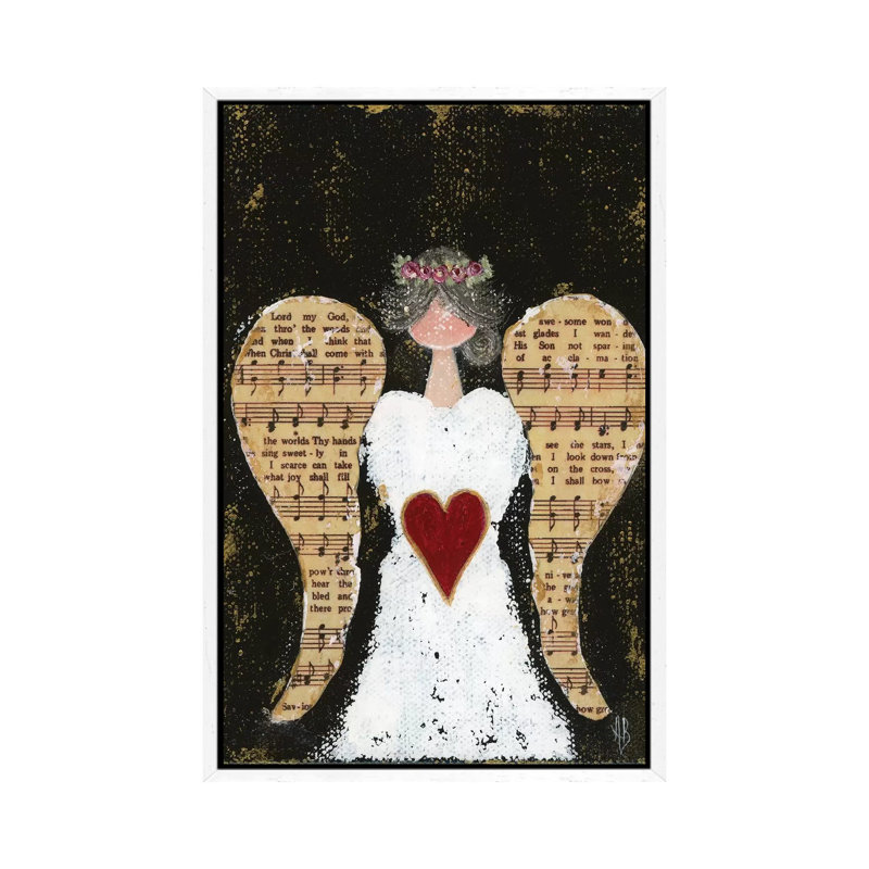 How Great Thou Art Angel by Ashley Bradley - Print on Canvas, White Framed, 101.6 cm H x 66.04 cm W
