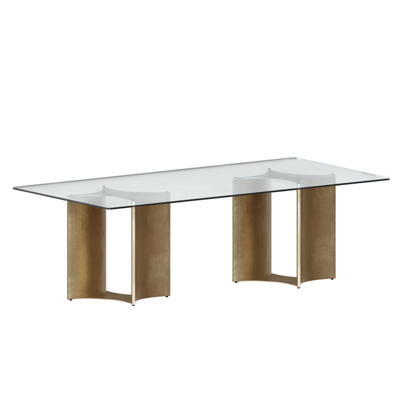 96'' L x 44'' W Glass Rectangular Table Top
