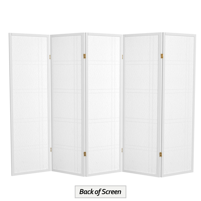 70.5" Tall Double Cross Shoji Panel Room Divider, Black, 4, 5 ft