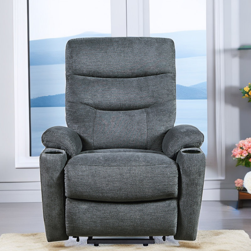 Fauteuil de massage inclinable électrique chauffant, Brun foncé
