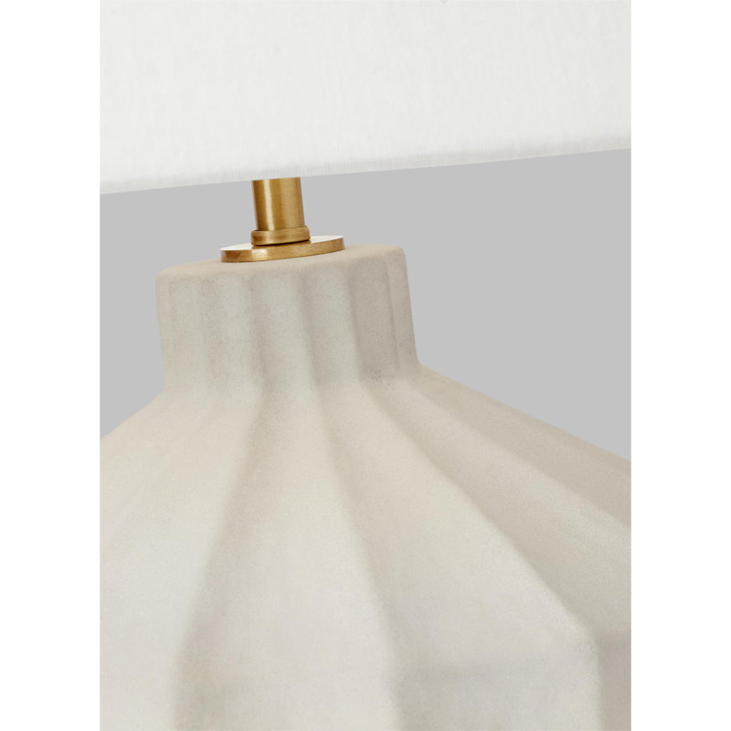 Leesa Ceramic Table Lamp, 16.5" H x 15" W x 15" D, Matte Concrete