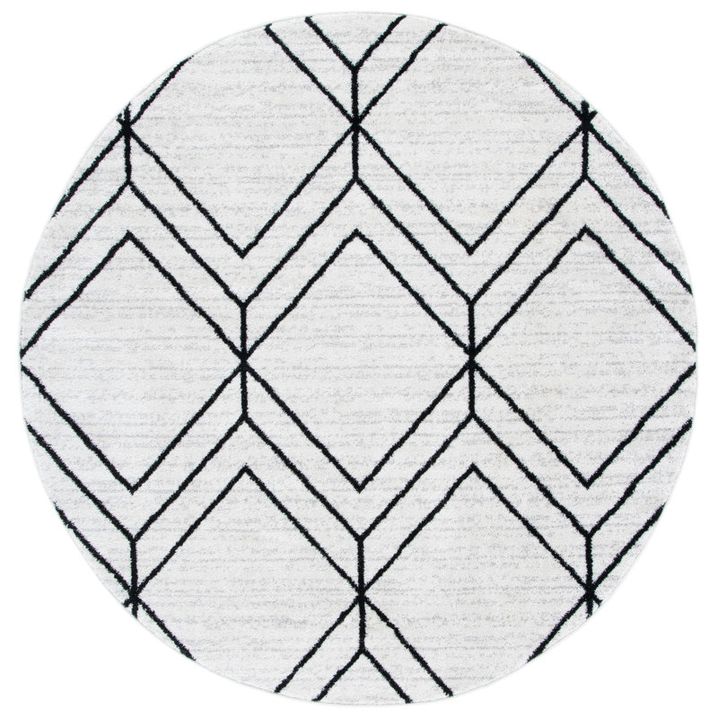 Marrufo Performance Geometric Rug, Round 6'