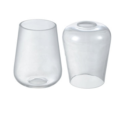 #23655-60-2,Clear Wine Cup Glass Shade For Lighting Fixture.4-3/4"Dx6-1/8"H,Center Hole:43mm,2PK
