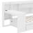 Wooden Daybed With 3 Drawers, USB Ports And Desk-104831536-104831535