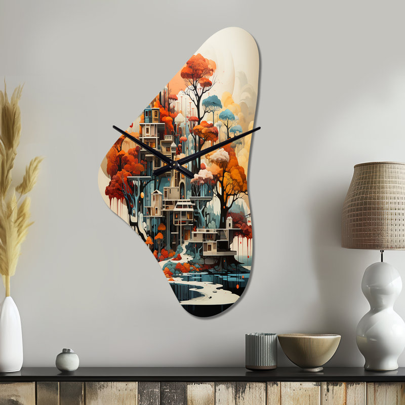 Horloge murale Kegler Mid-Century Mid-Century, Médium