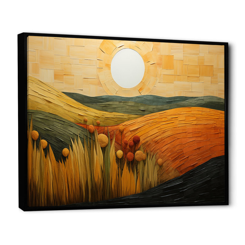 «Countryside Bold», impression géométrique sur toile, H 30 po x l 40 po x P 1,5 po, Cadre flottant noir
