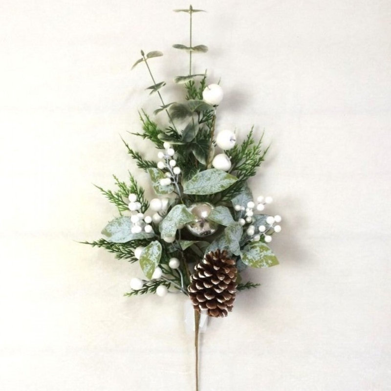 Mixed Greens With Pine Cone Pick
