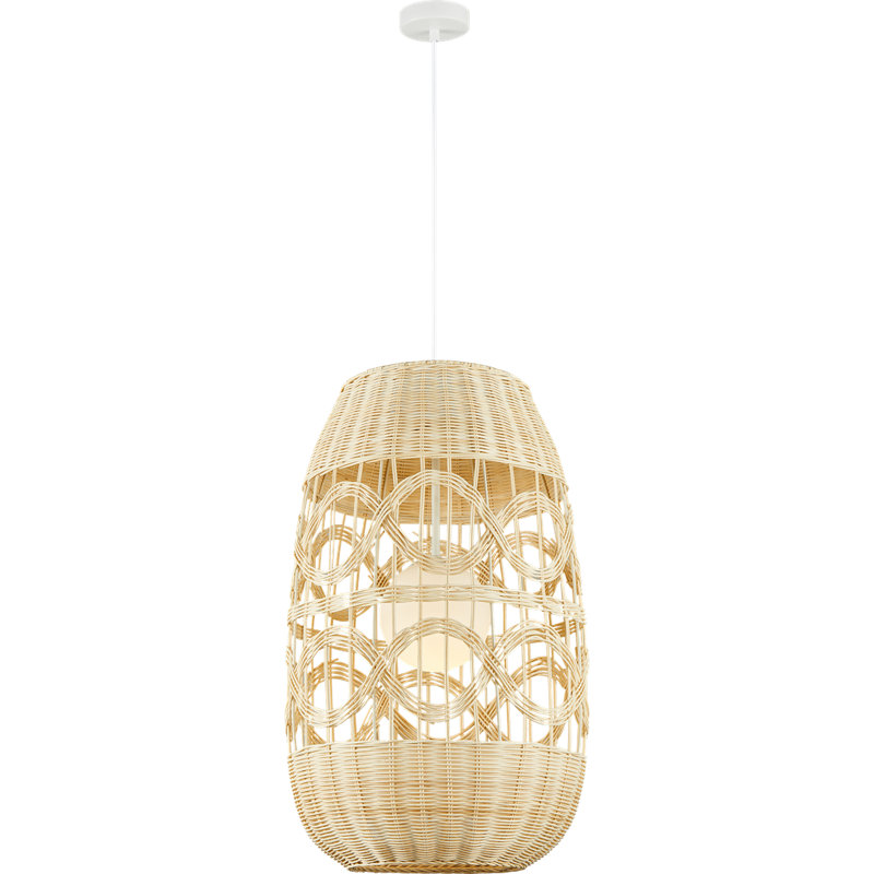 Arona 1 - Light Drum Pendant, Natural, White